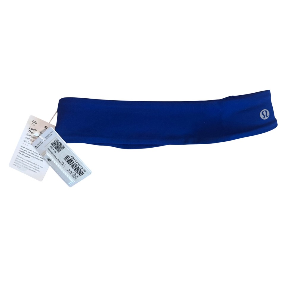 NWT Lululemon Luxtreme Training Headband Women O/S Royal Blue Running Activewear